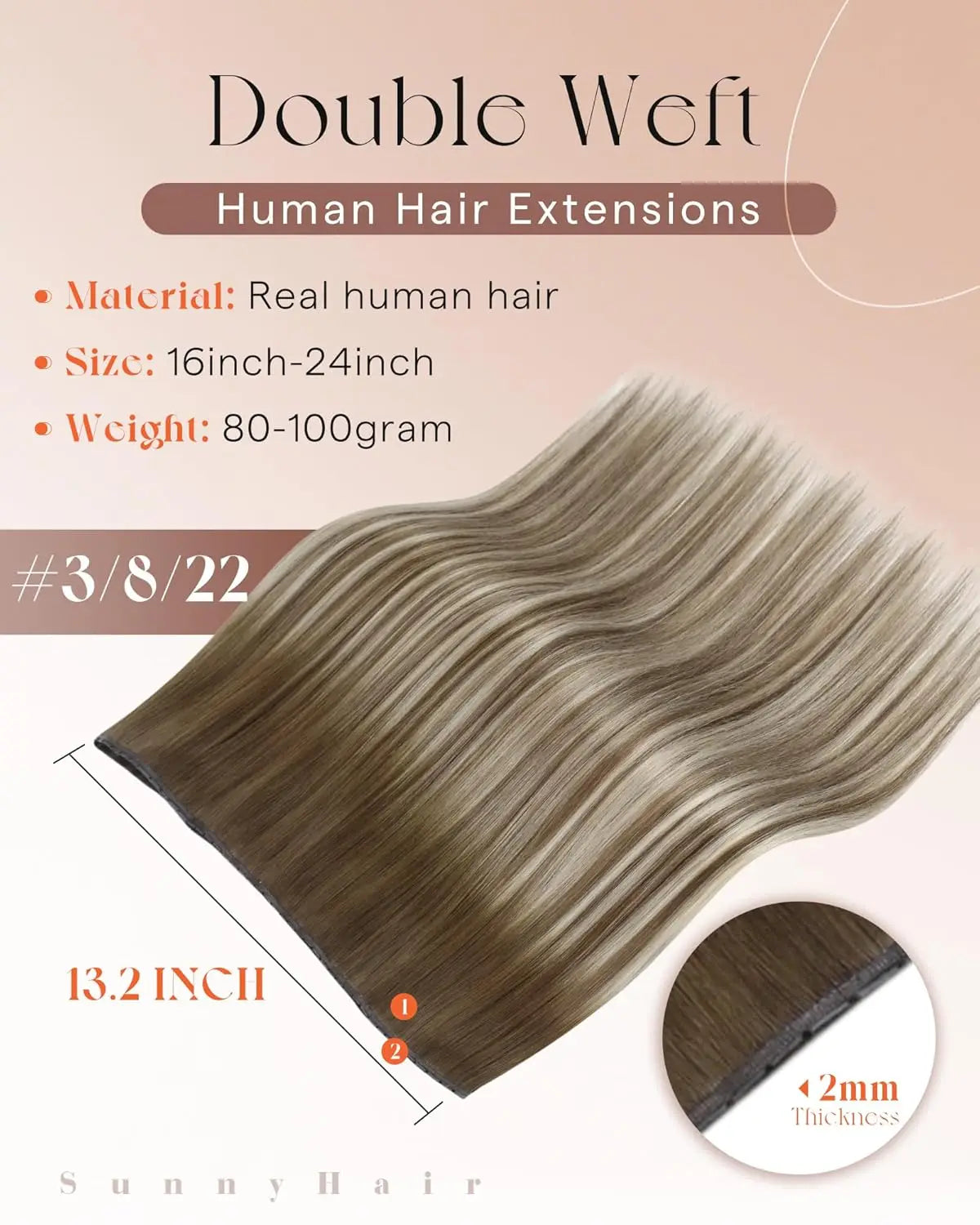 Butterfly Balayage Genius Weft Hair Extensions