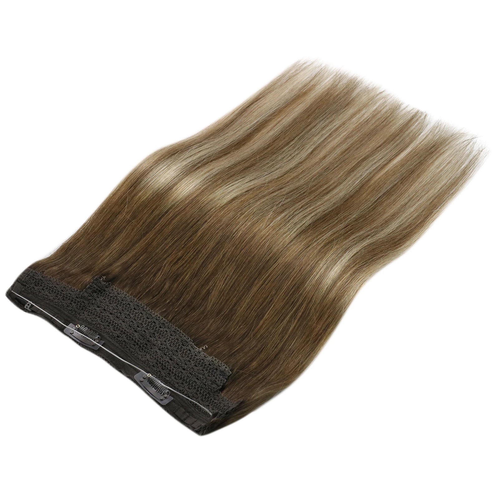 Fish Wire Natural Human Hair Brown Hair Extension