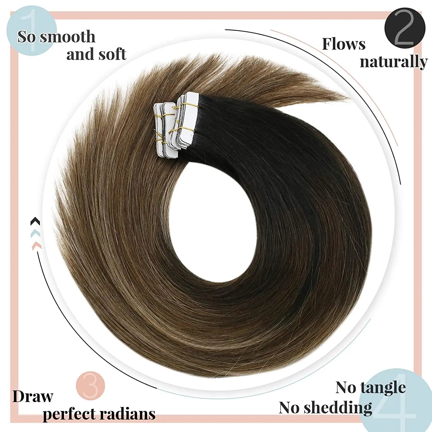 Human Hair Seamless Skin Weft Hair Extensions