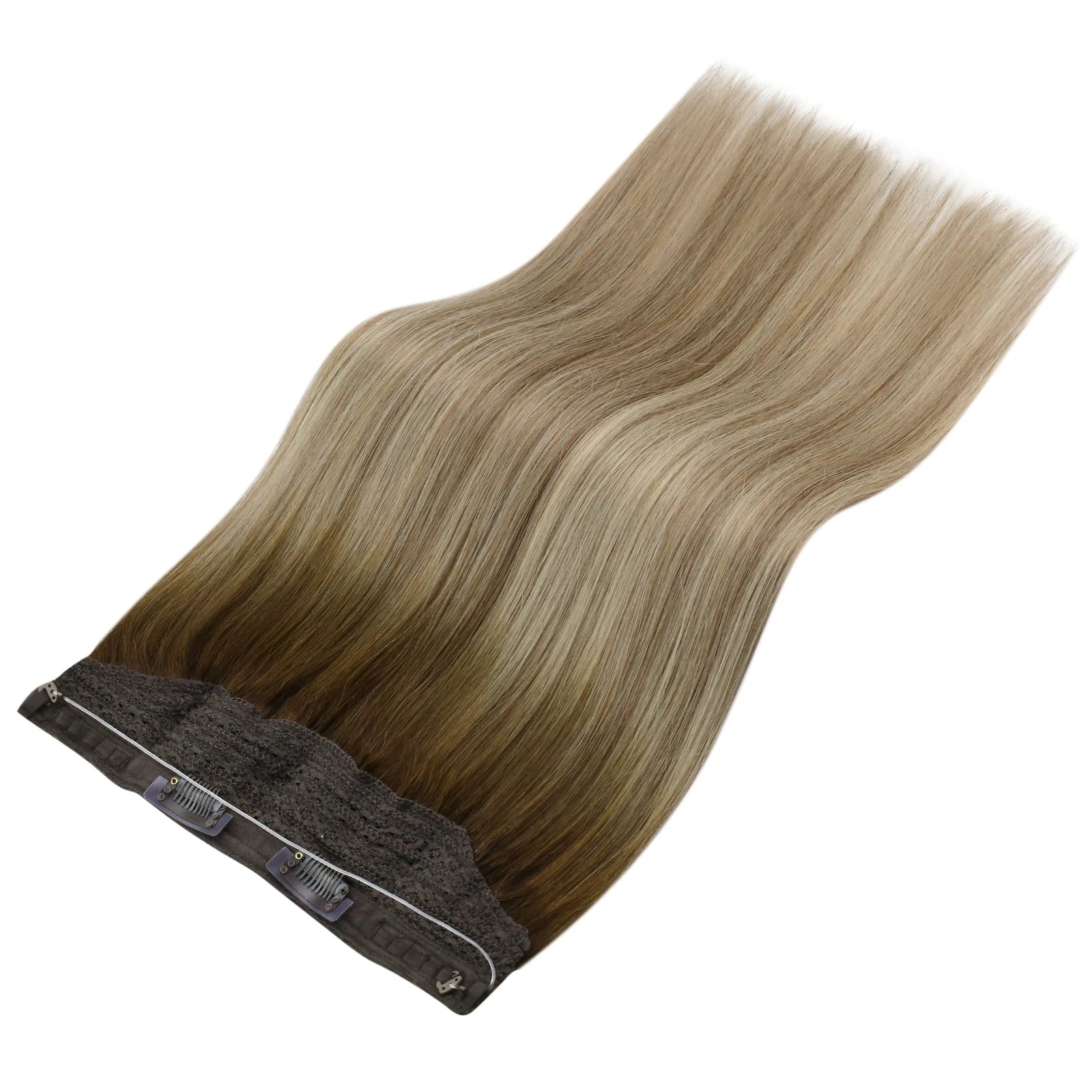 Fish Wire Natural Human Hair Brown Hair Extension