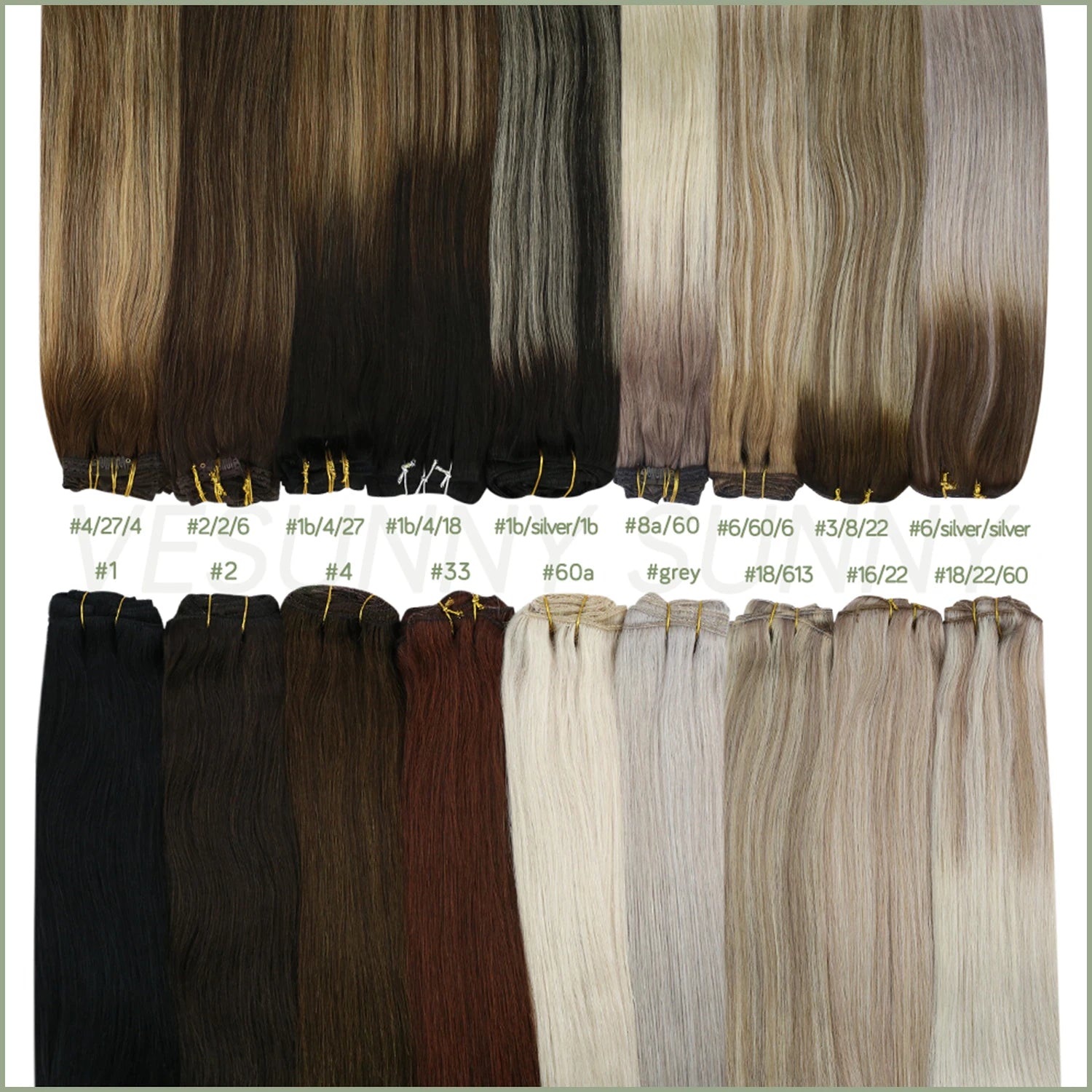 Double Weft Brazilian Hair Clip-in Extensions