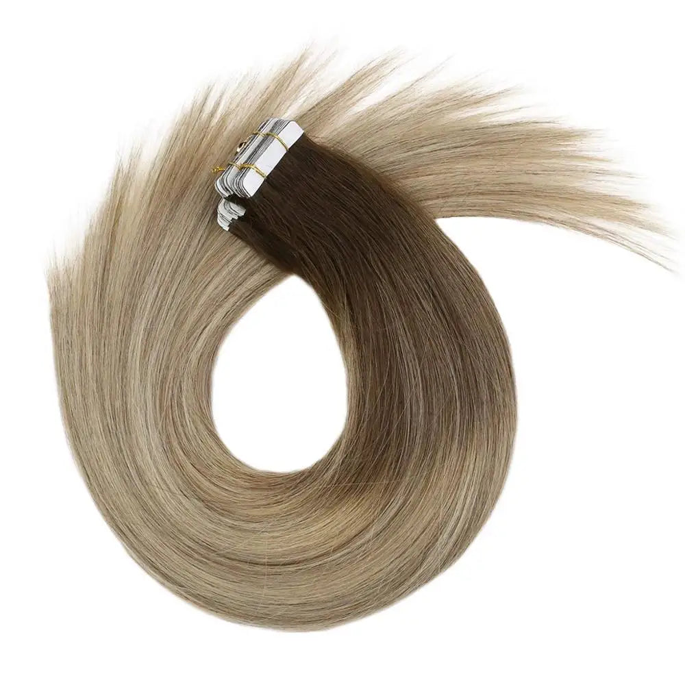 Human Hair Seamless Skin Weft Hair Extensions