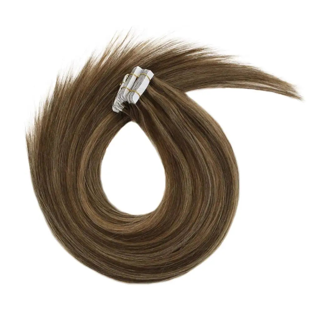 Human Hair Seamless Skin Weft Hair Extensions