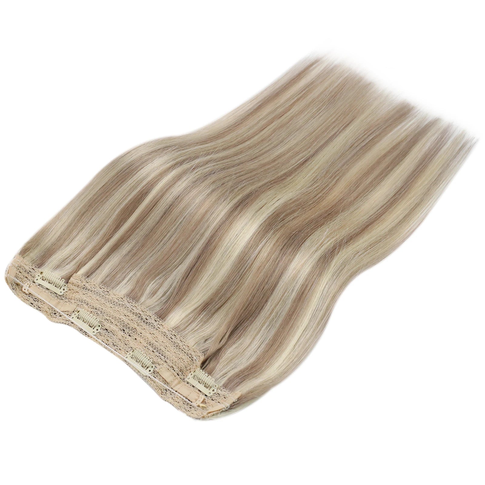 Fish Wire Natural Human Hair Brown Hair Extension