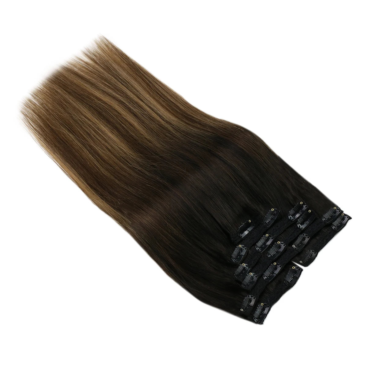 Double Weft Brazilian Hair Clip-in Extensions