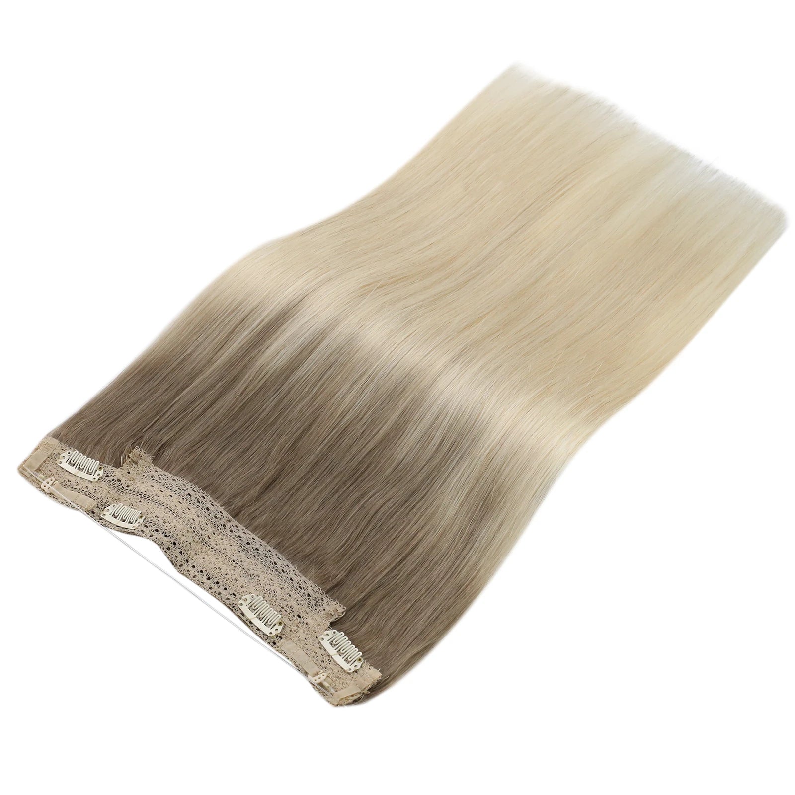 Fish Wire Natural Human Hair Brown Hair Extension