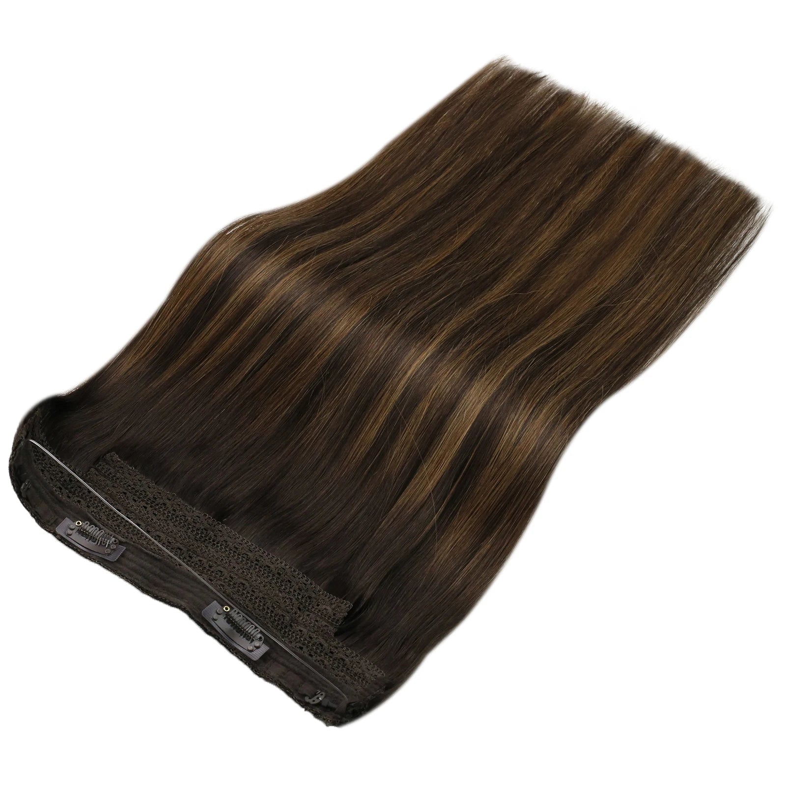 Fish Wire Natural Human Hair Brown Hair Extension