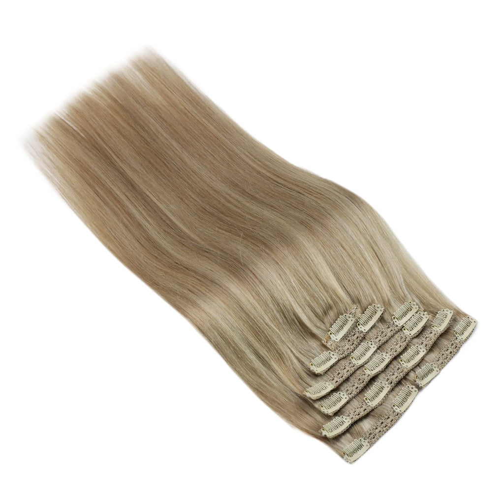 Double Weft Clip on Air Ombre and Highlighted Color