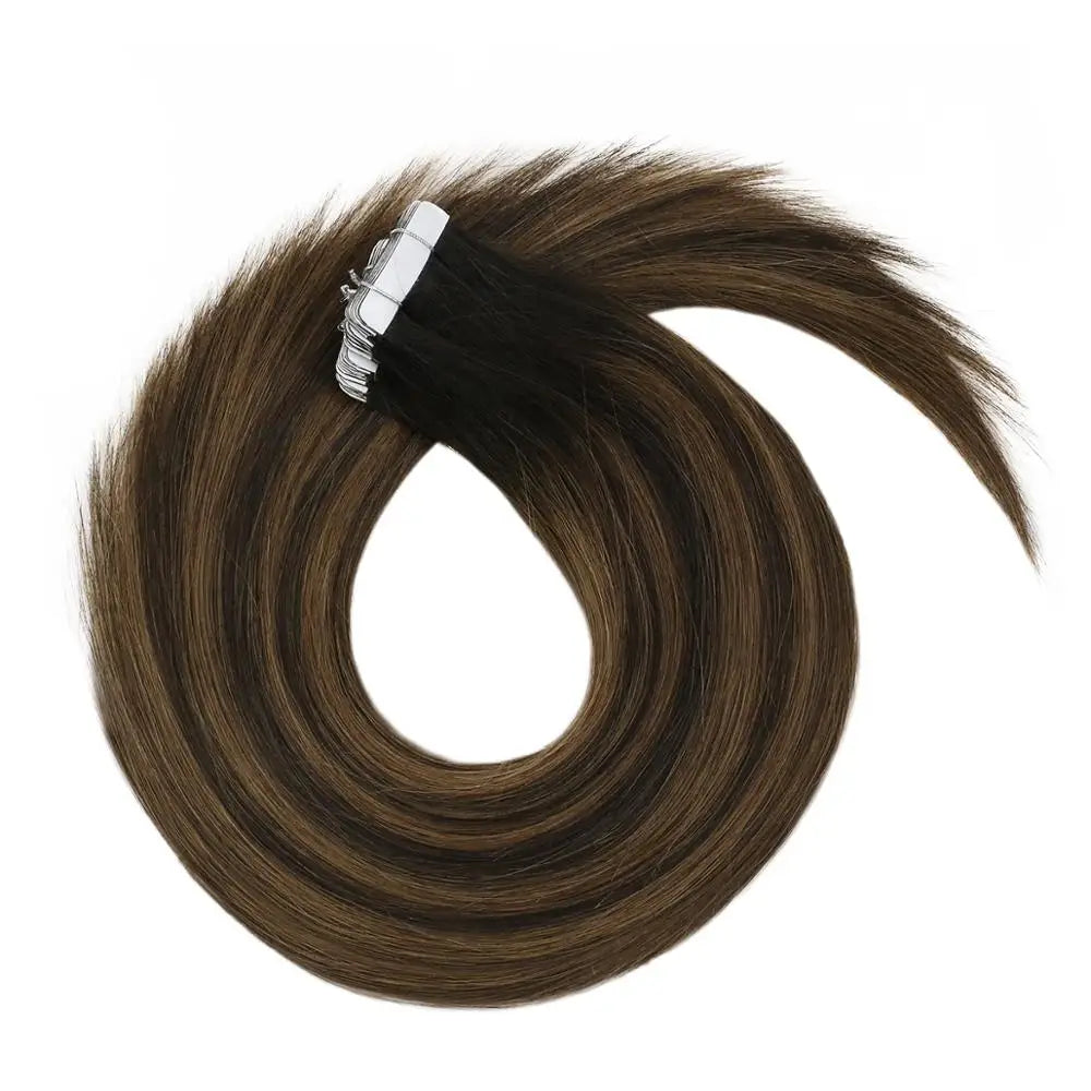 Human Hair Seamless Skin Weft Hair Extensions