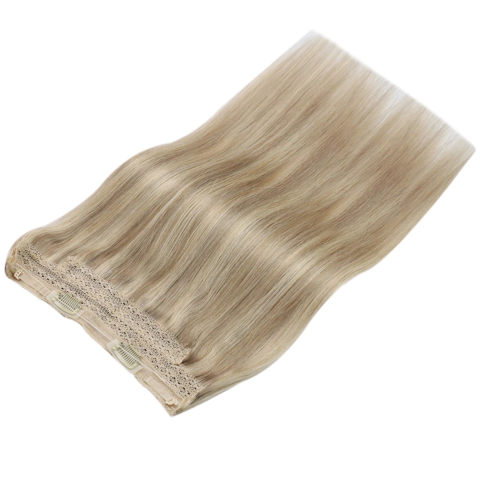 Fish Wire Natural Human Hair Brown Hair Extension