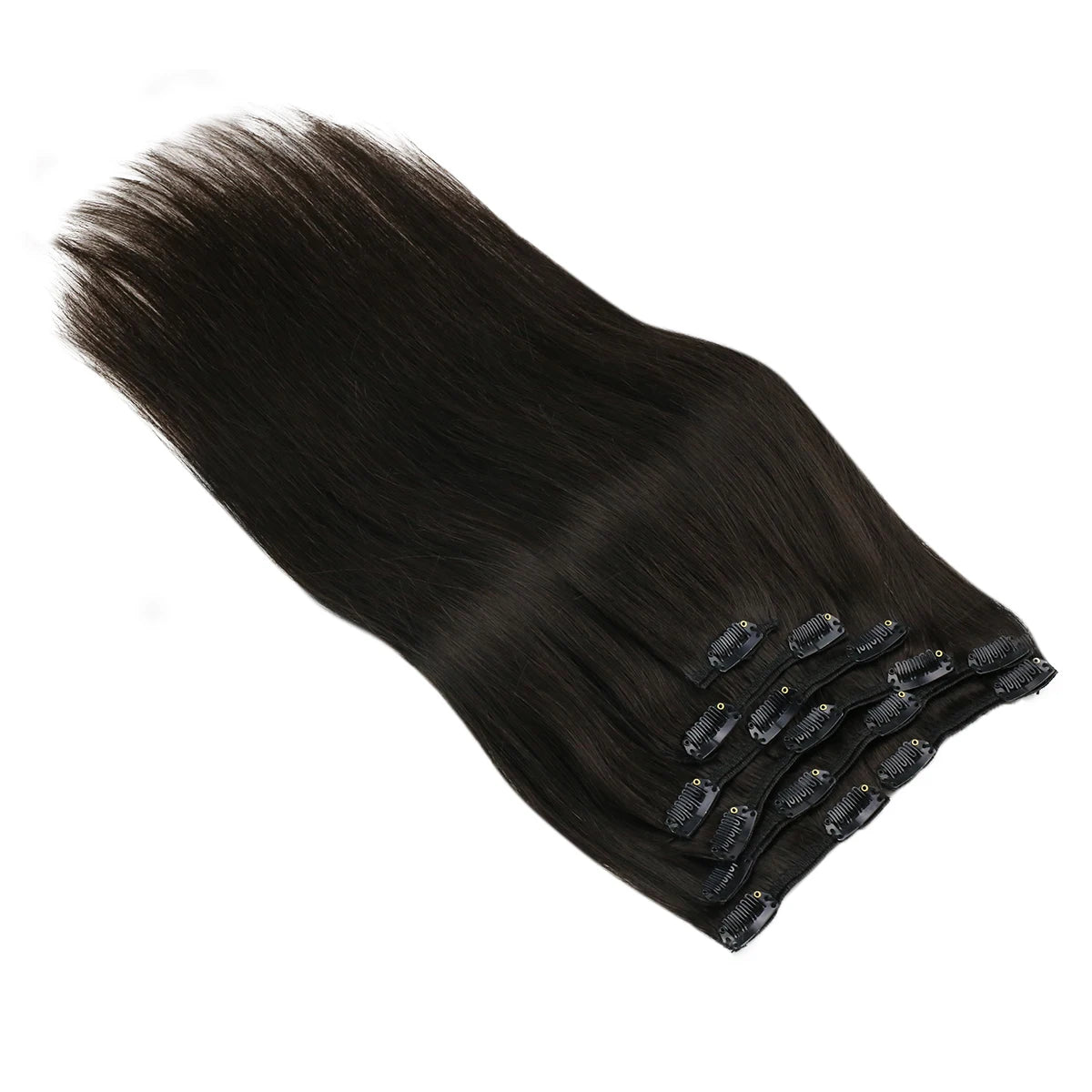 Dark Brown Blonde Clip on Extensions