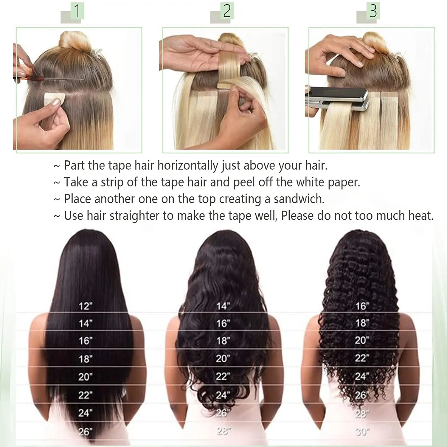 Natural Long Straight Hair Extensions