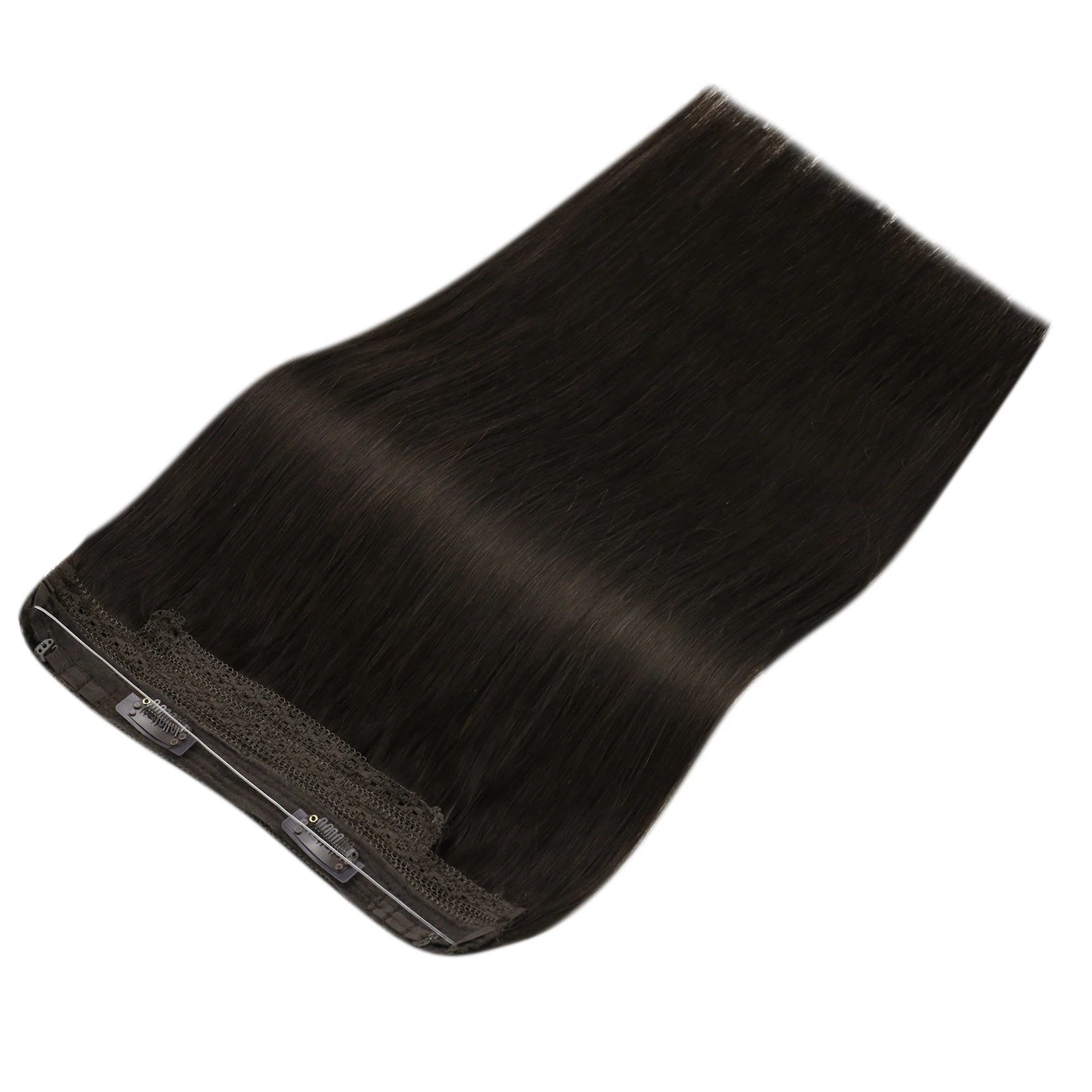 Fish Wire Natural Human Hair Brown Hair Extension