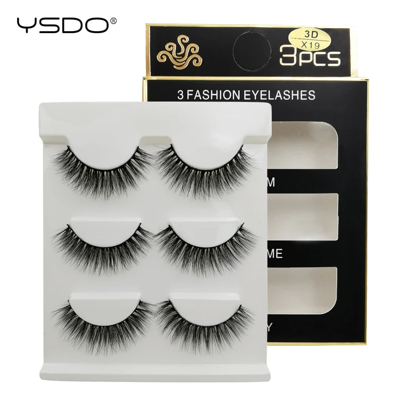 3D Mink Lashes Faux Natural Fluffy Lash