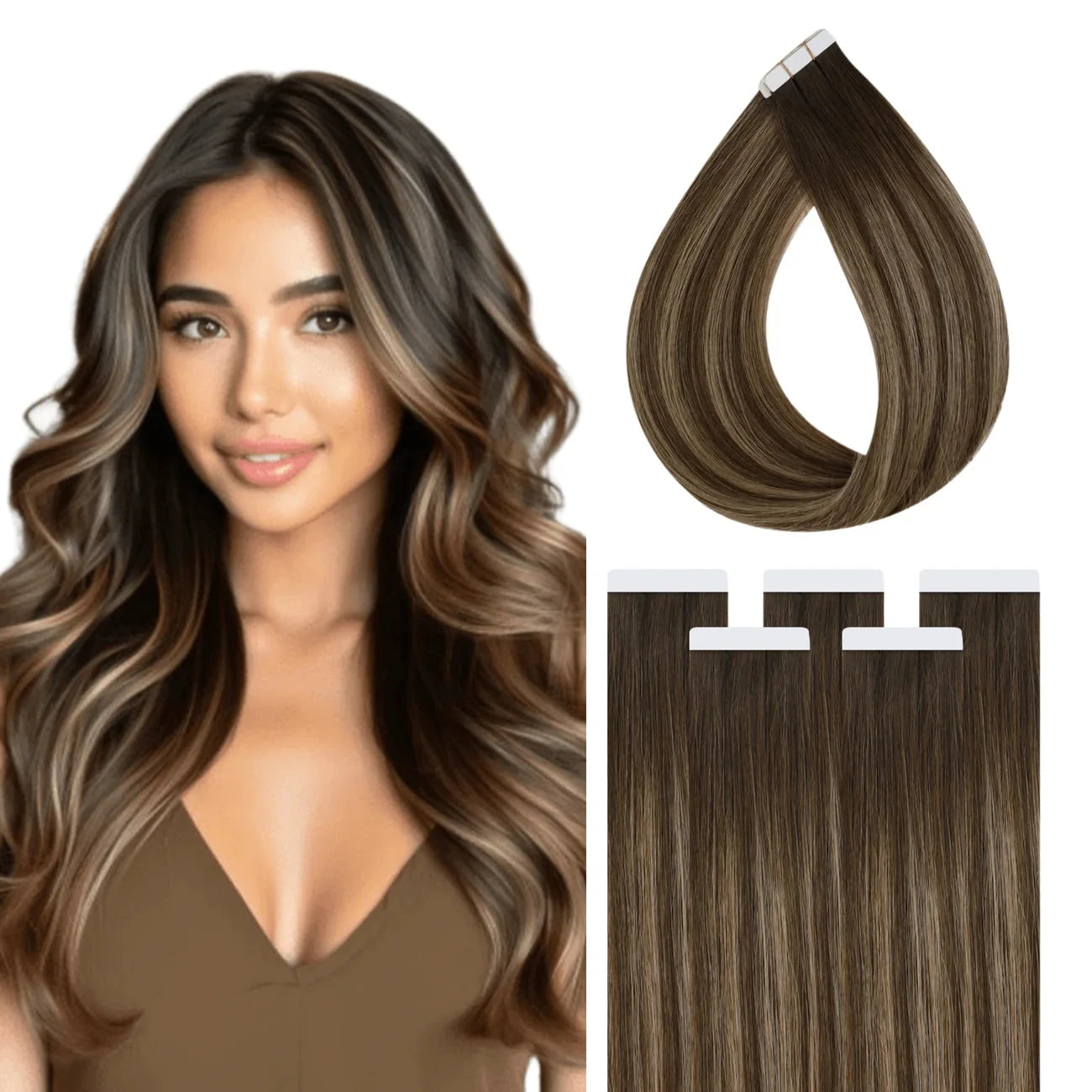 Injected Tape In Hair Extensions