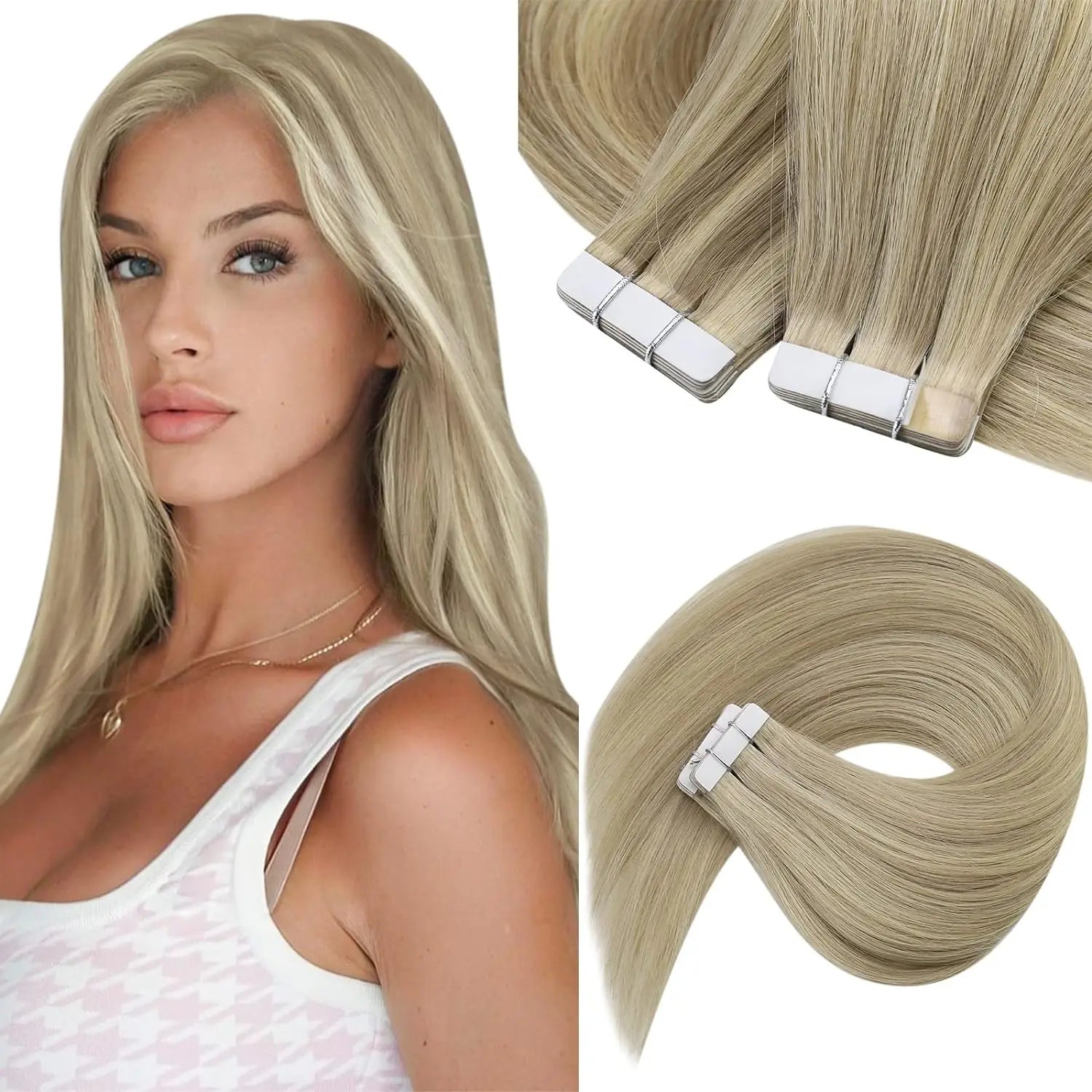 Natural Hair Seamless Skin Weft Colorful Extensions