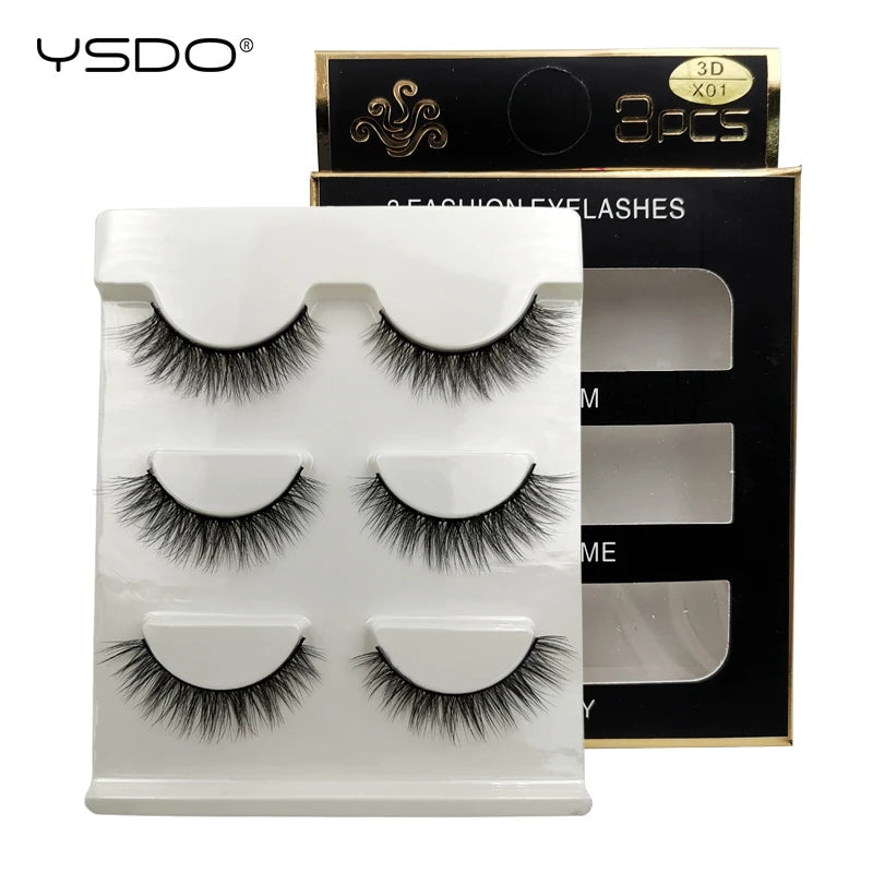 3D Mink Lashes Faux Natural Fluffy Lash