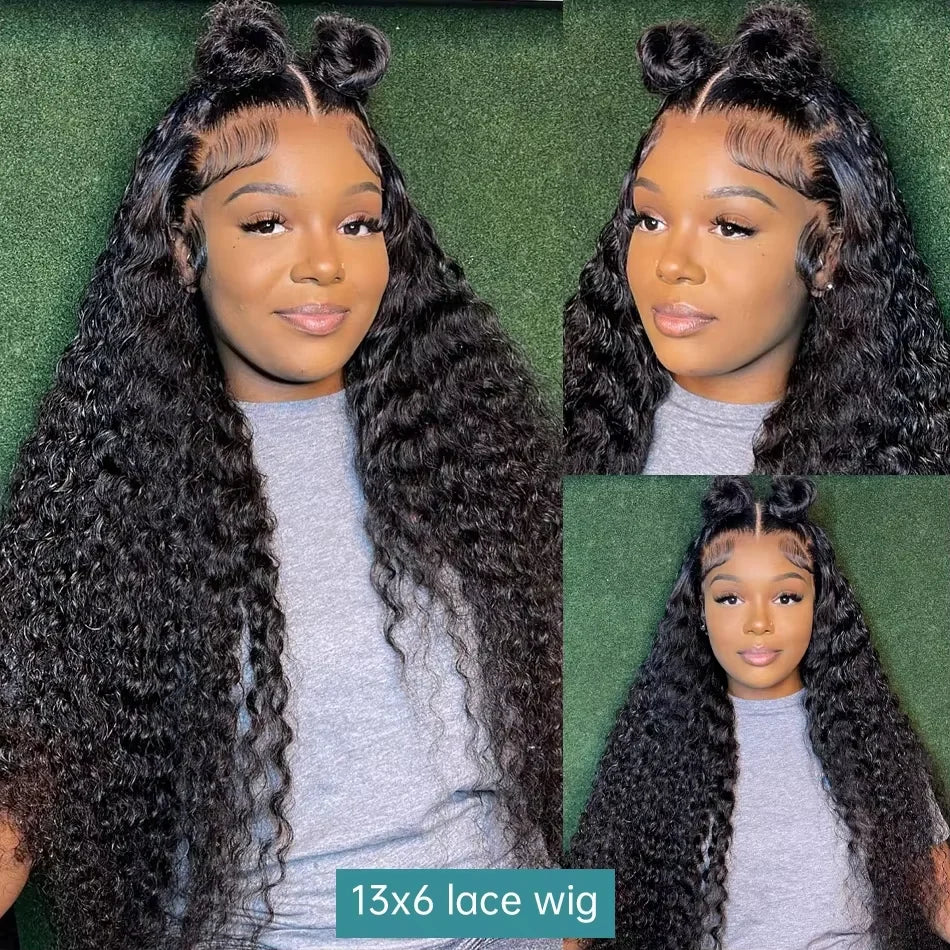 Deep Wave Lace Front Curly Human Hair Wig