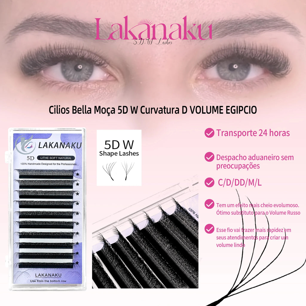 5D W Shape Eyelash Extensions