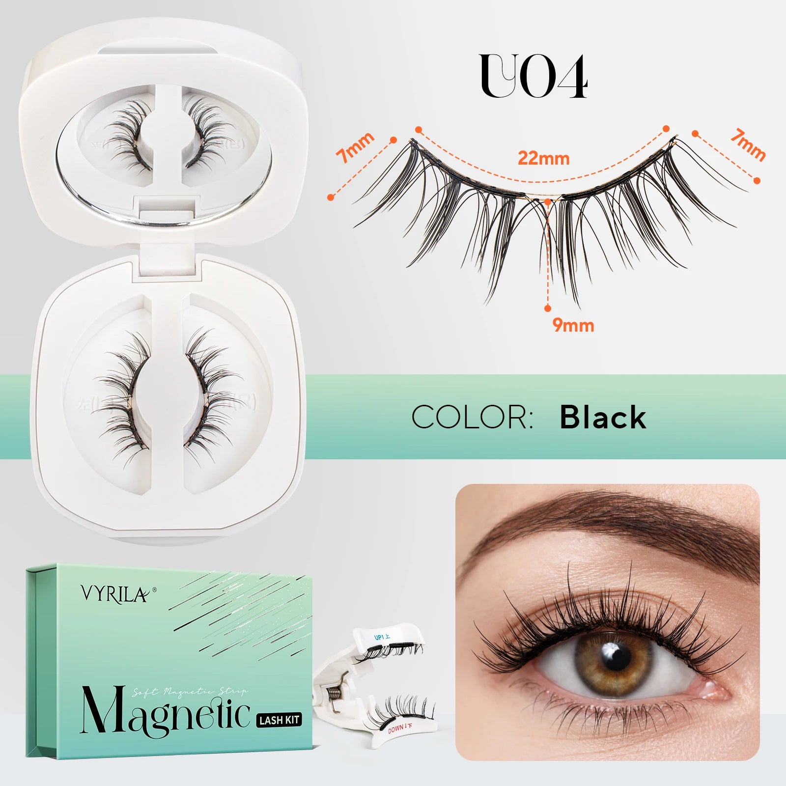 Magnetic Brown/Black Reusable Soft Eyelashes