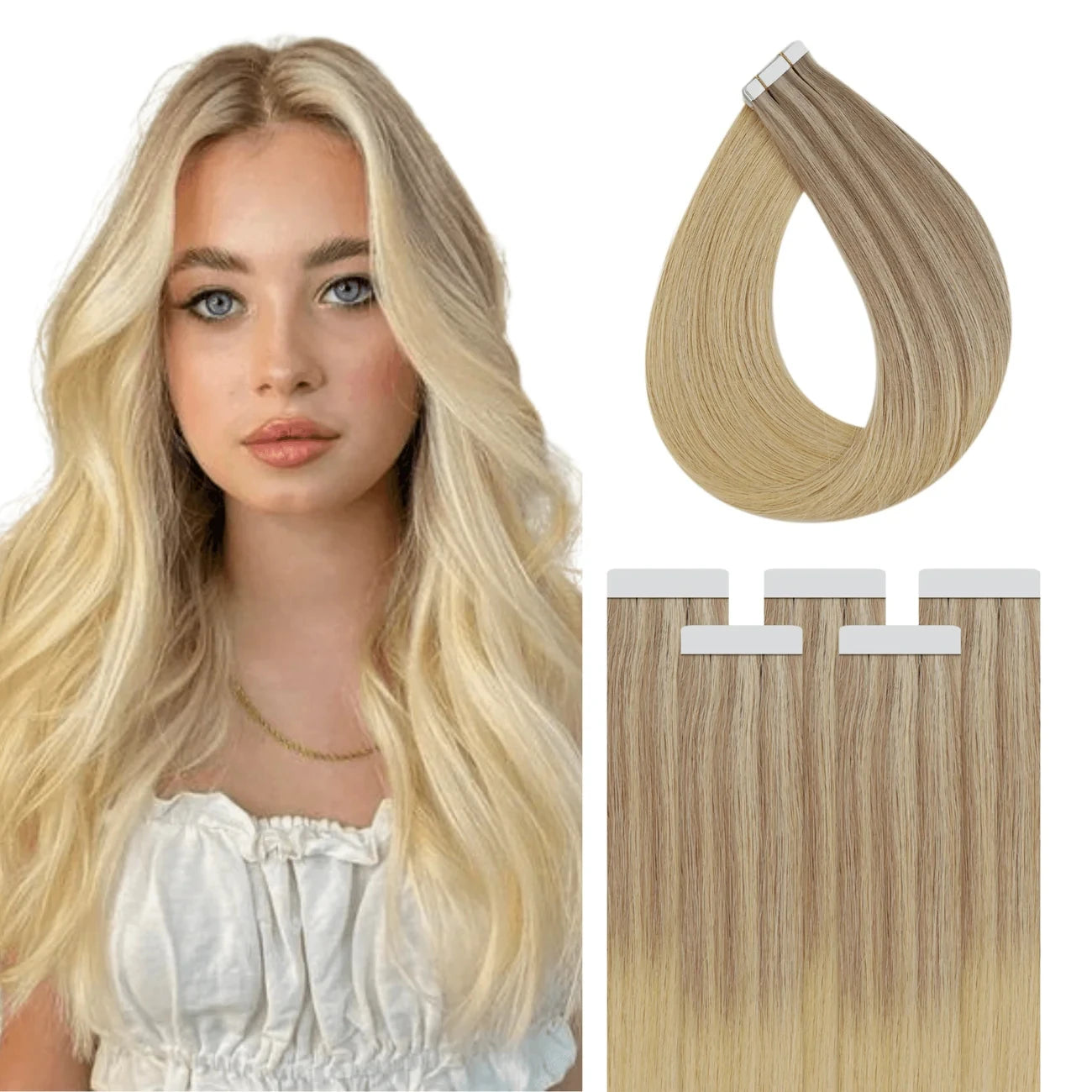 Injected Tape In Hair Extensions
