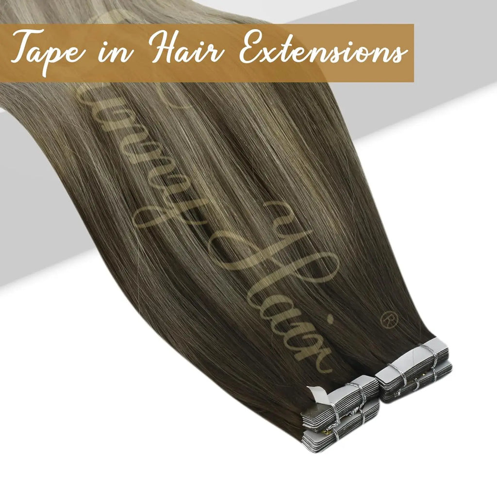 Color Real Natural Hair Skin Weft Extensions