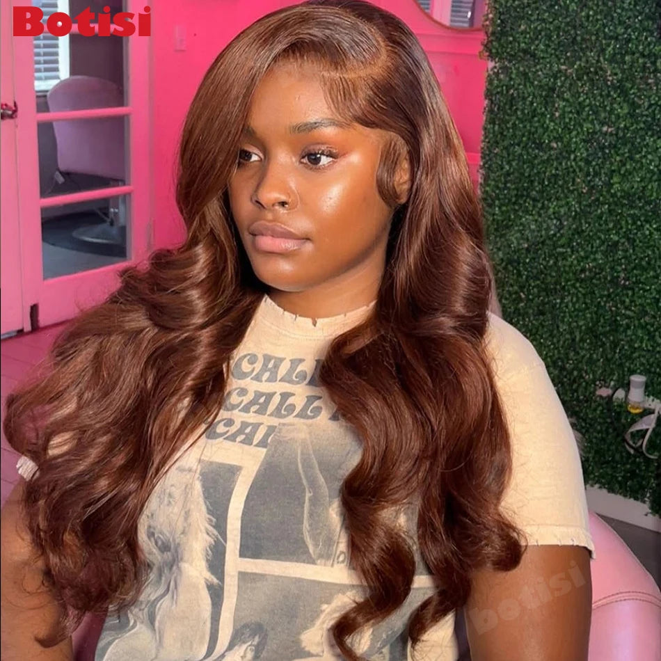 Chocolate Brown Body Wave Lace Front Wig