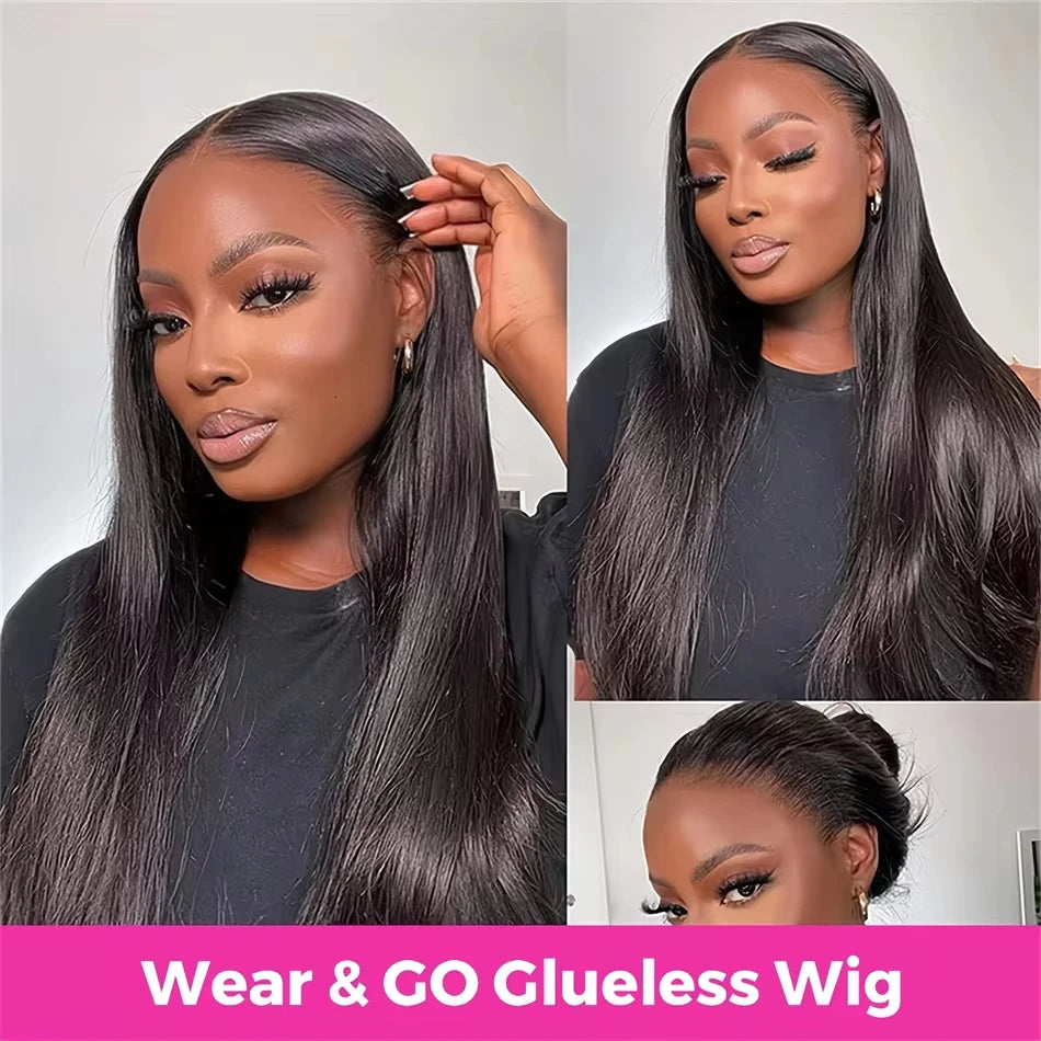 Human Hair Ready To Wear Bone Straight Wigs