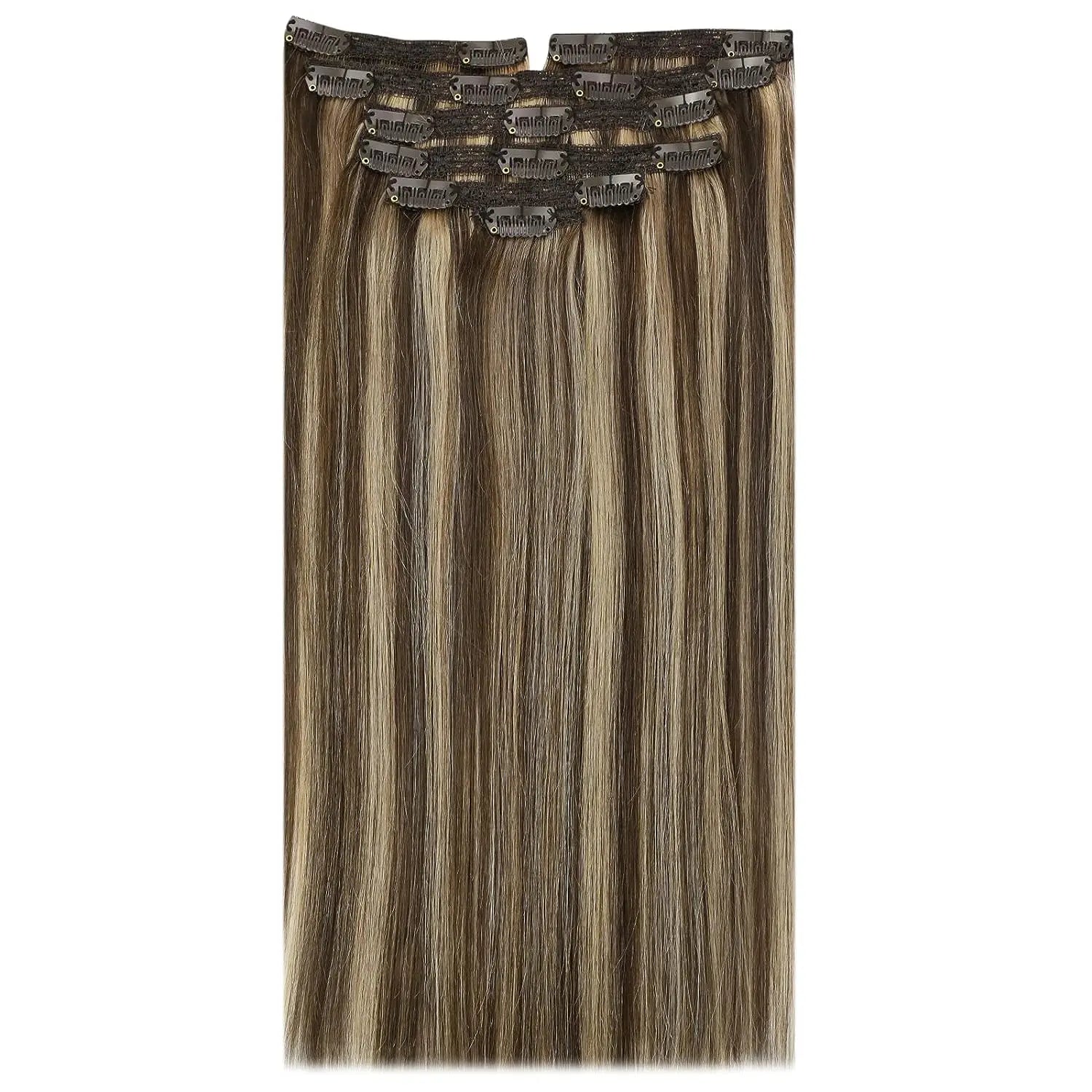 Double Weft Clip in Real Human Hair Extensions