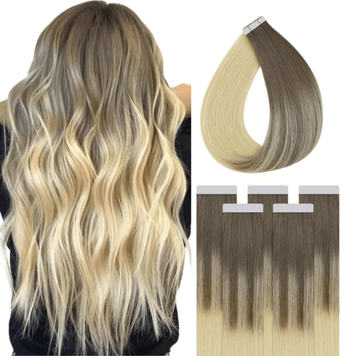 Injected Tape In Hair Extensions