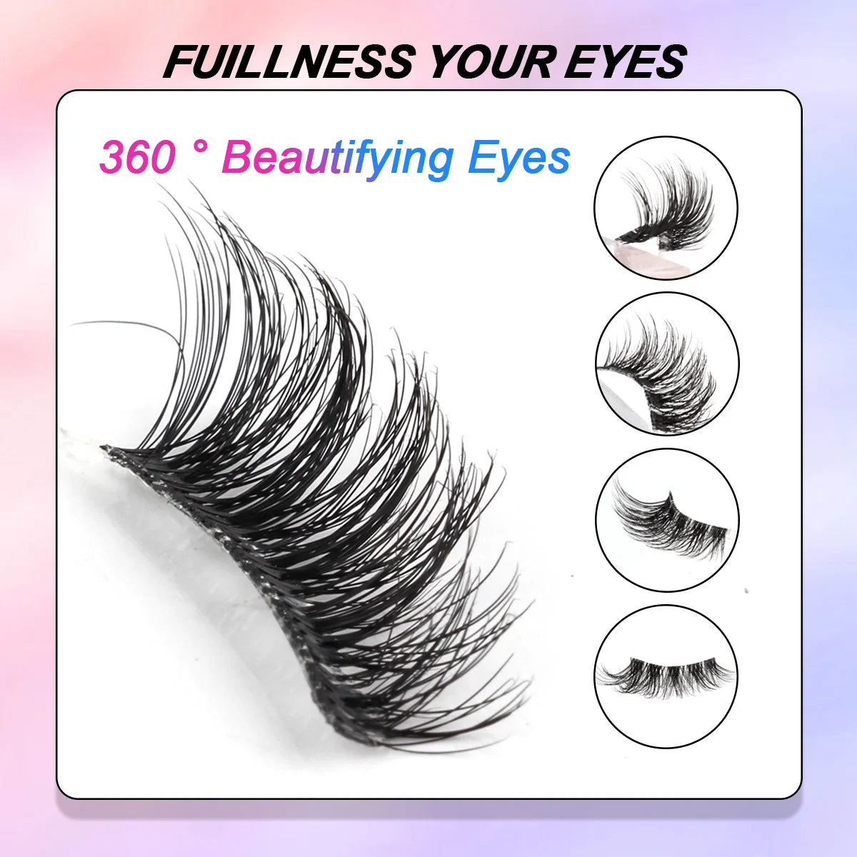3D Mink False Eyelashes – Natural, Fluffy & Reusable