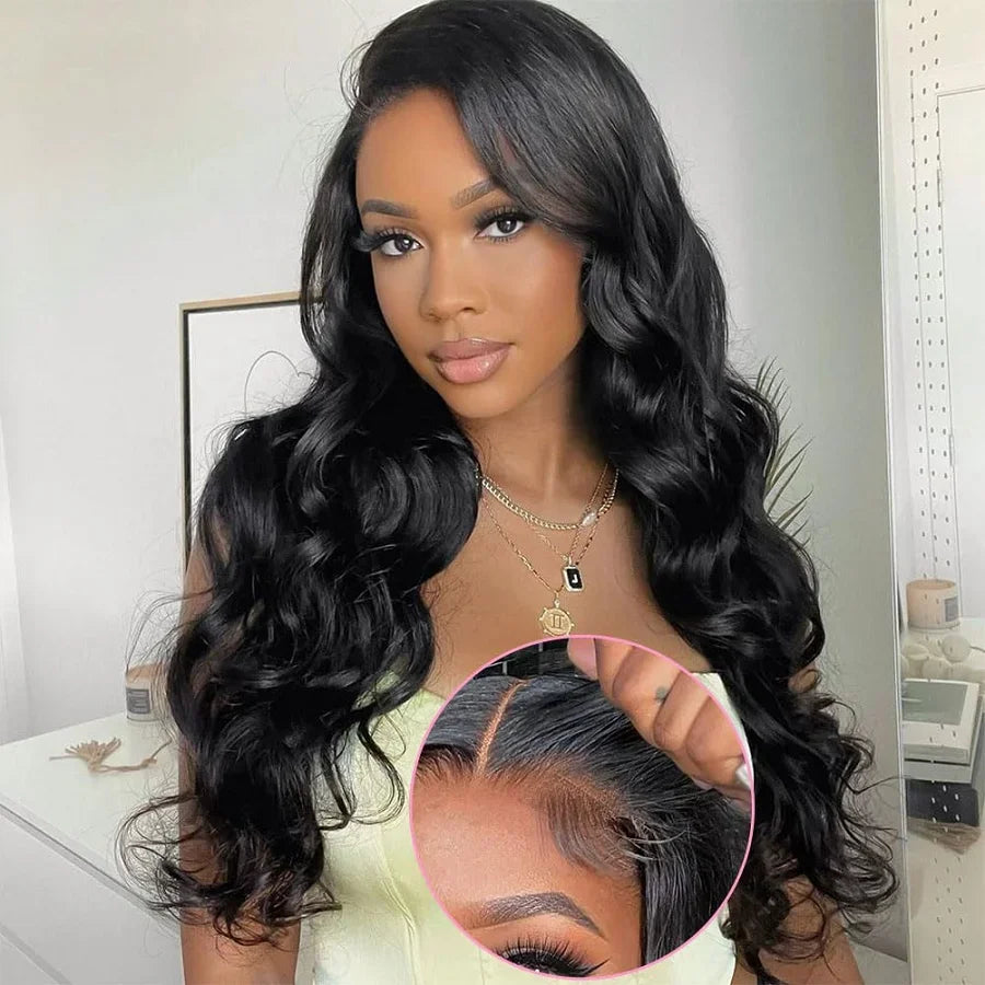 Pre Cut Body Wave Human Hair Wigs