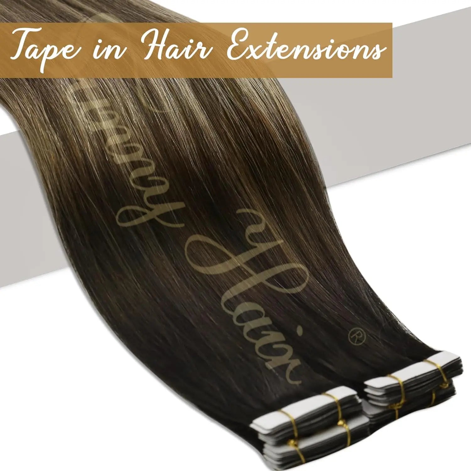 Tape In 100% Real Remy Human Hair Straight Extensions