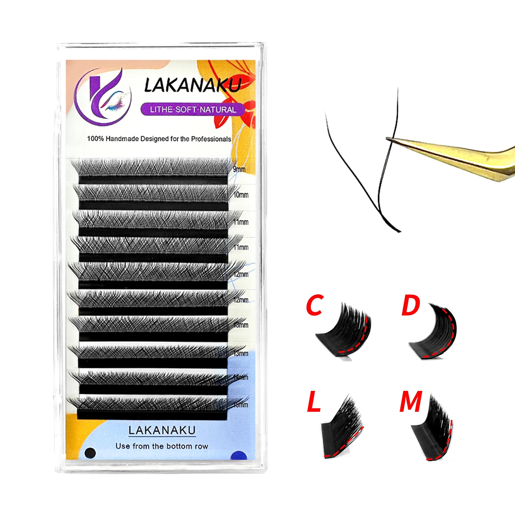 6D W Shaped L M Curl Cilios Lashes