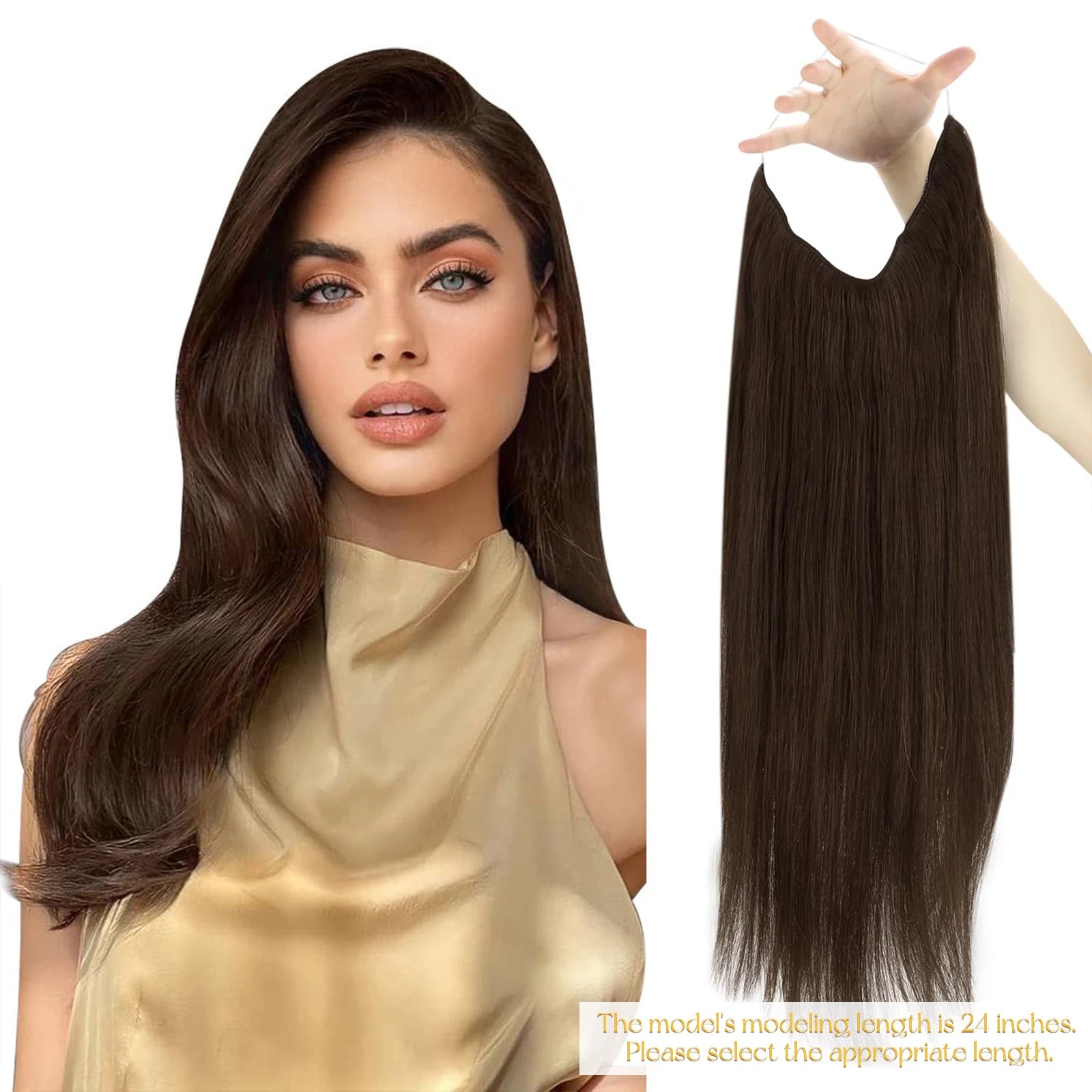 Fish Line Natural Hair One Piece Invisible Wire Extension