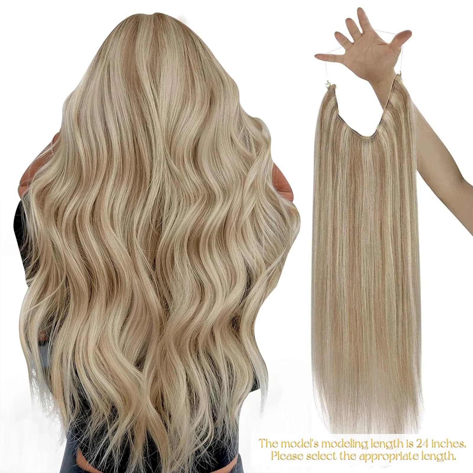 Fish Line Natural Hair One Piece Invisible Wire Extension