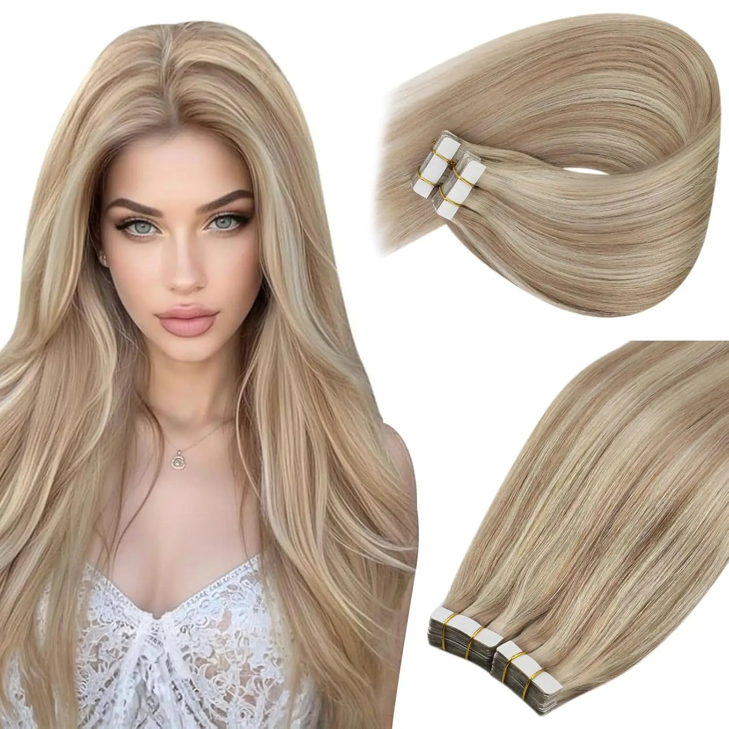 Natural Hair Seamless Skin Weft Colorful Extensions