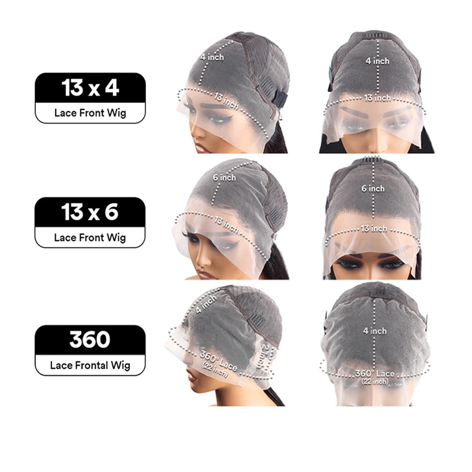 360 Full Lace HD Transparent Human Hair Curly Wigs