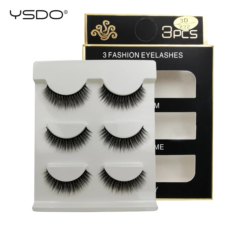 3D Mink Lashes Faux Natural Fluffy Lash