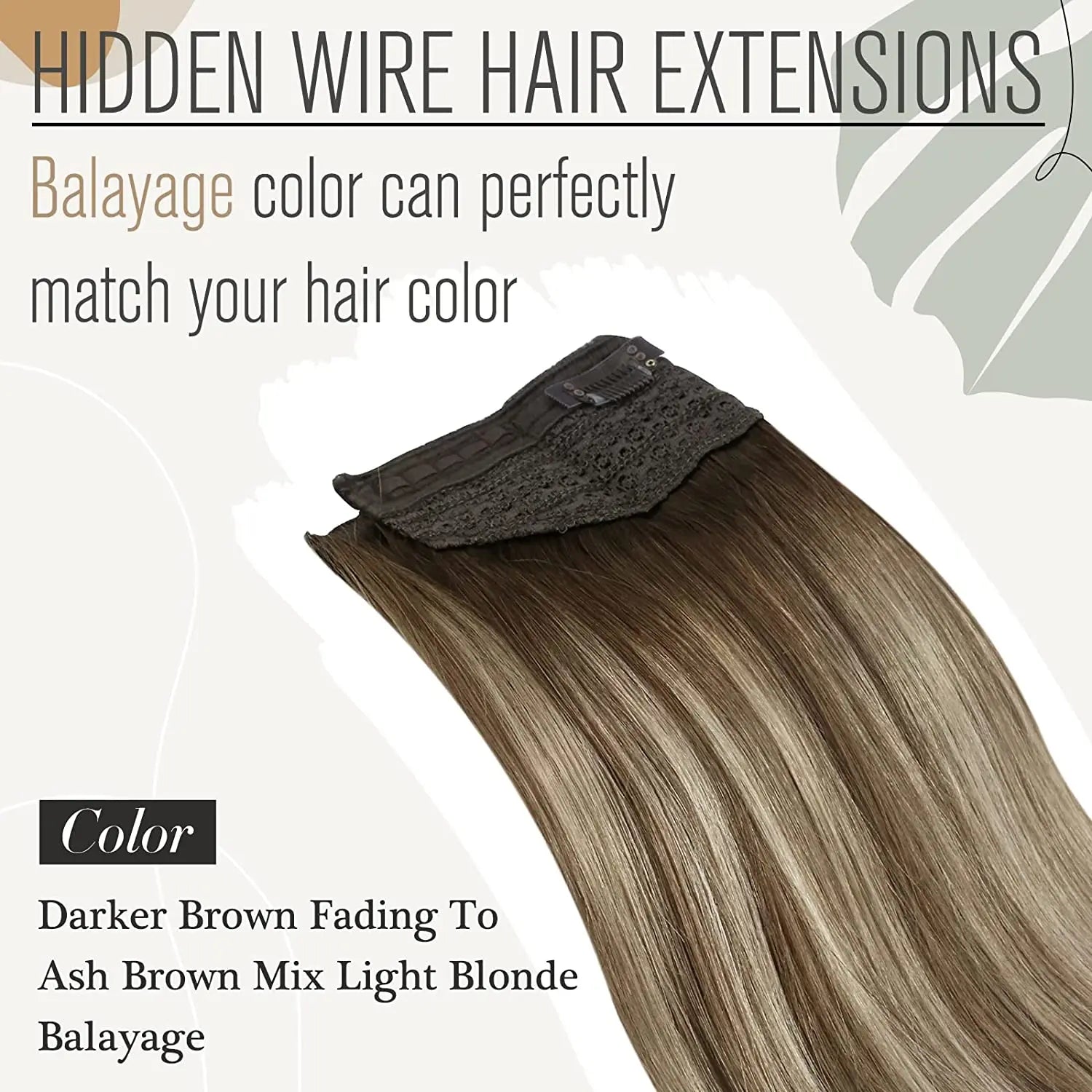 Fish Line Natural Hair One Piece Invisible Wire Extension