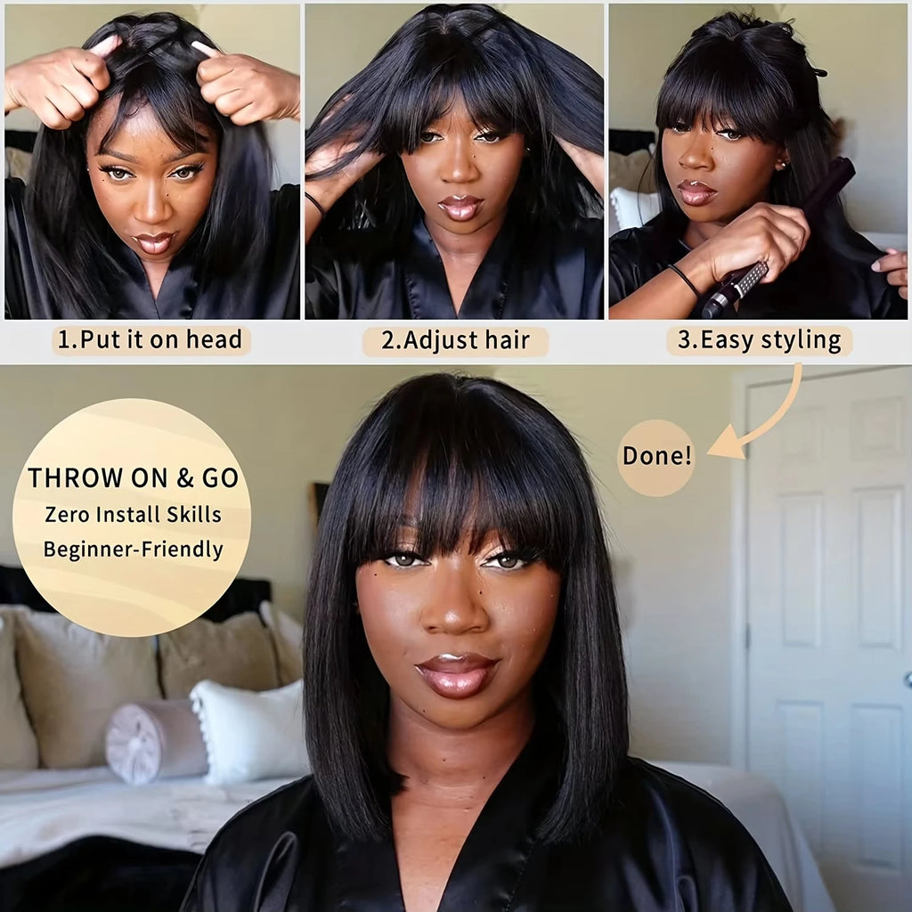 Botisi Straight Human Hair Wig