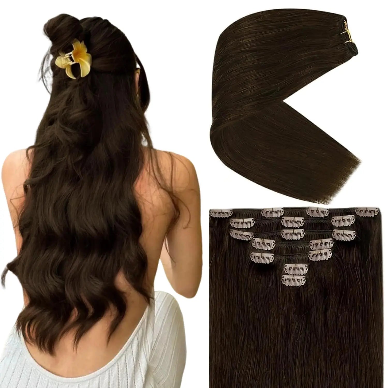 Clip in Silky Straight Remy Hair Extensions
