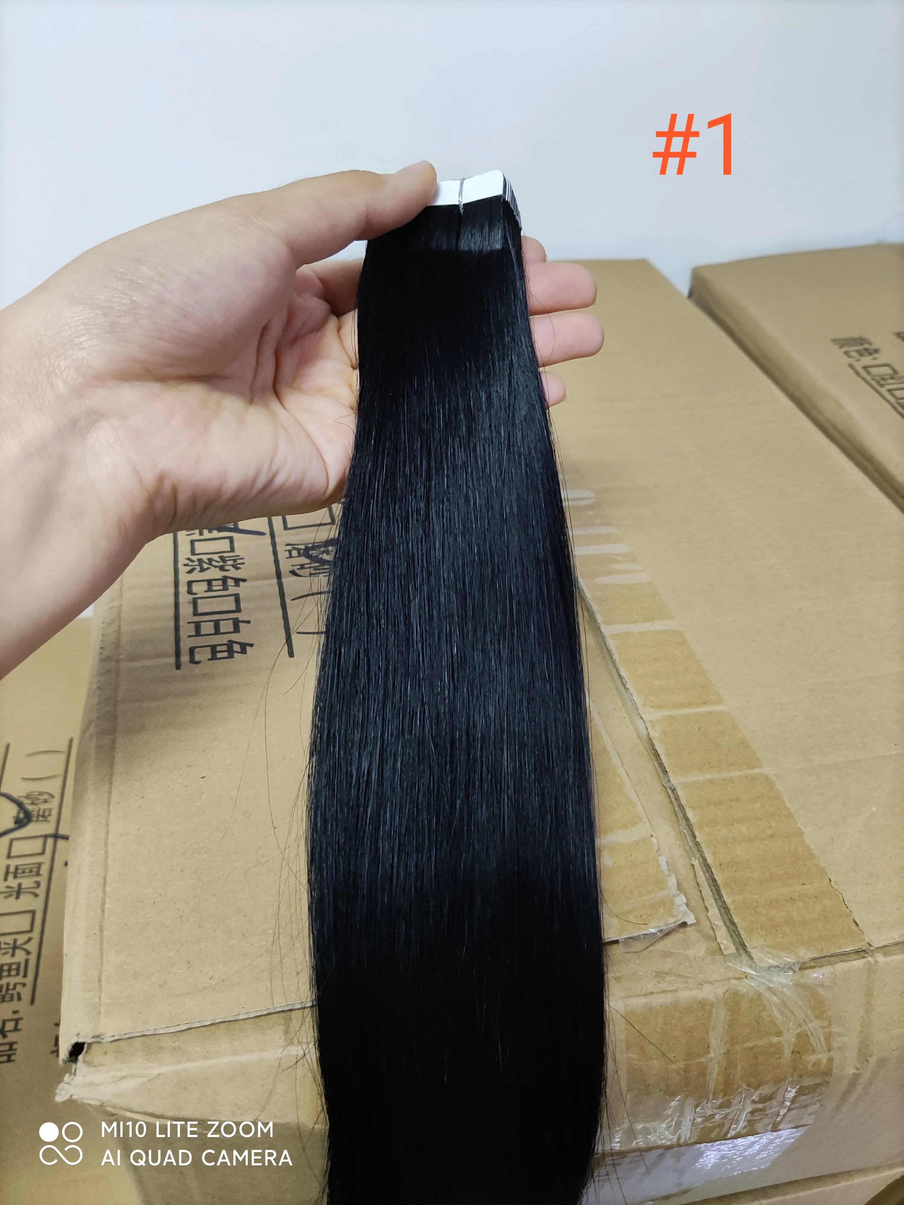 Tape In 100% Real Remy Human Hair Straight Extensions