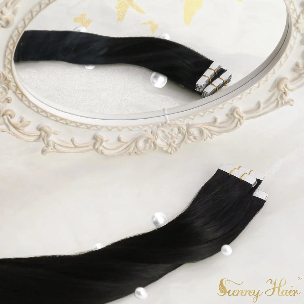 Natural Hair Seamless Skin Weft Colorful Extensions