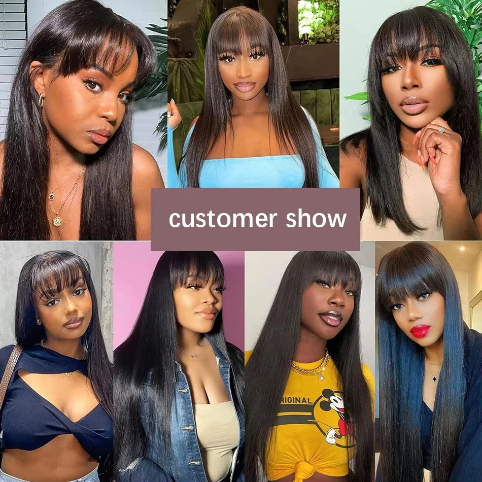 Botisi Bone Straight Human Hair Wig