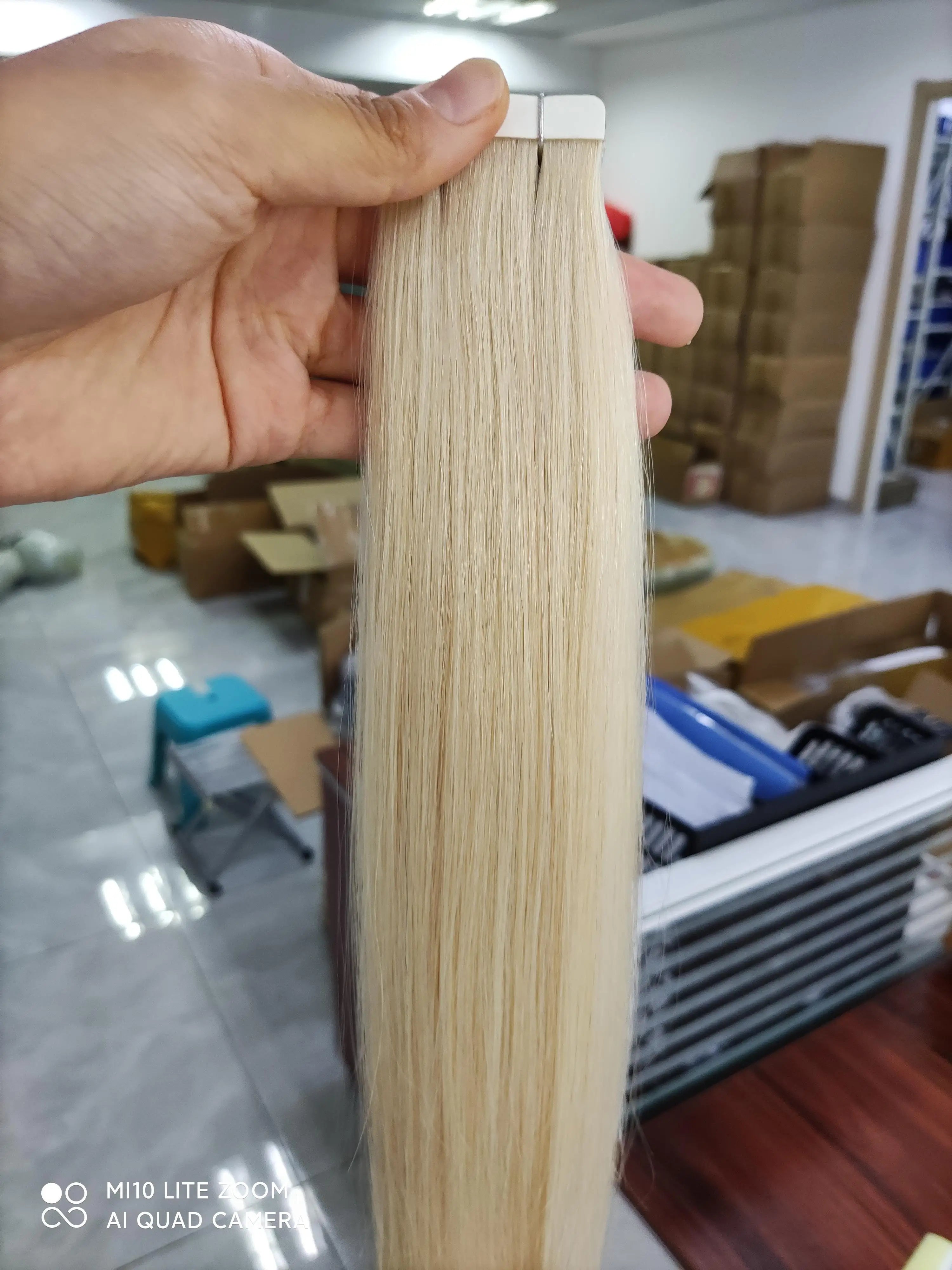Tape In 100% Real Remy Human Hair Straight Extensions