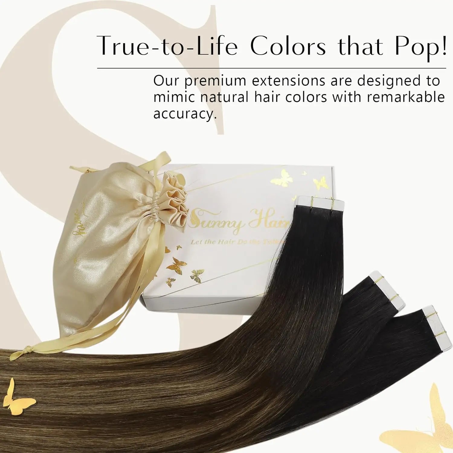 Tape In 100% Real Remy Human Hair Straight Extensions