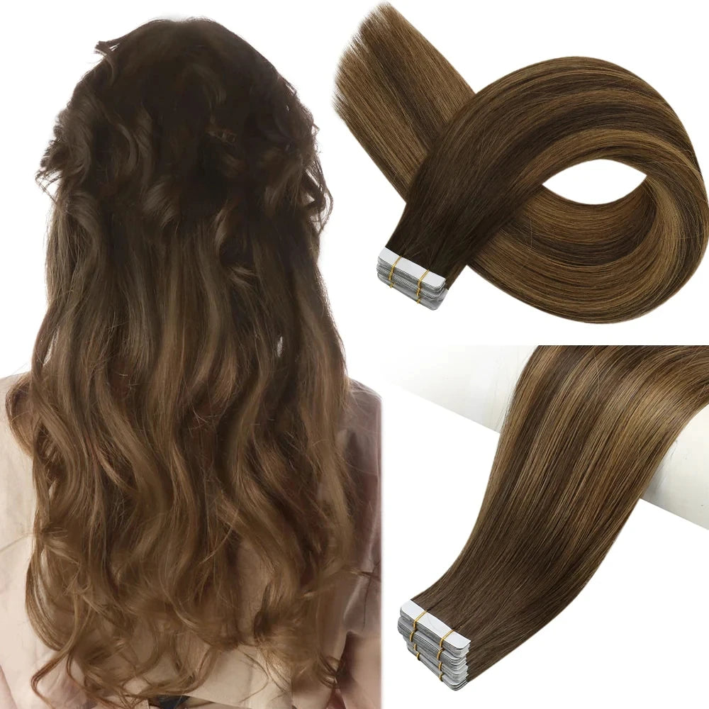 Injected Tape In Hair Extensions
