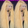 Honey Blonde Deep Wave Brazilian Curly Wigs