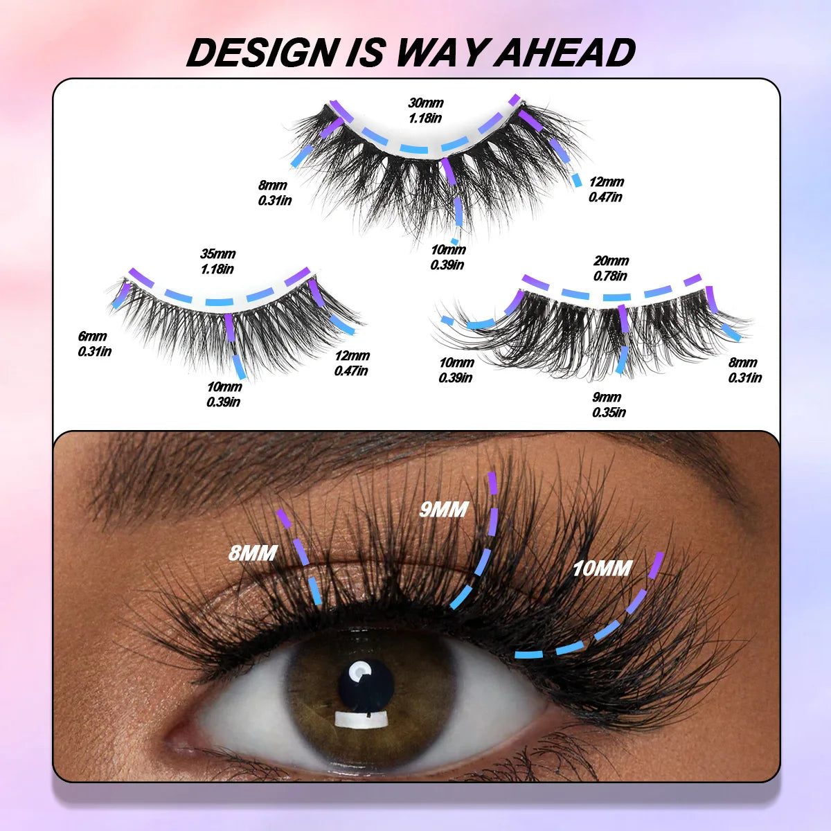 3D Mink False Eyelashes – Natural, Fluffy & Reusable